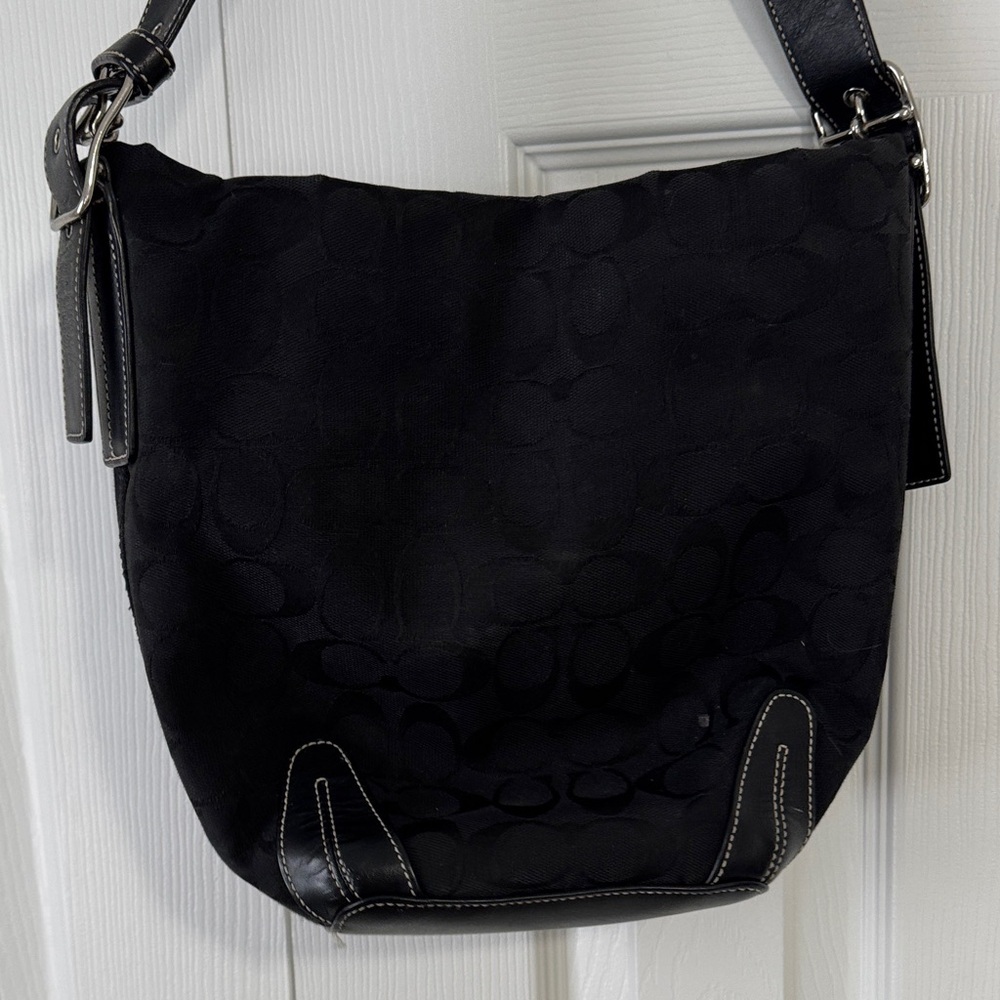VINTAGE coach Black Shoulder Bag - Picture 5 of 9